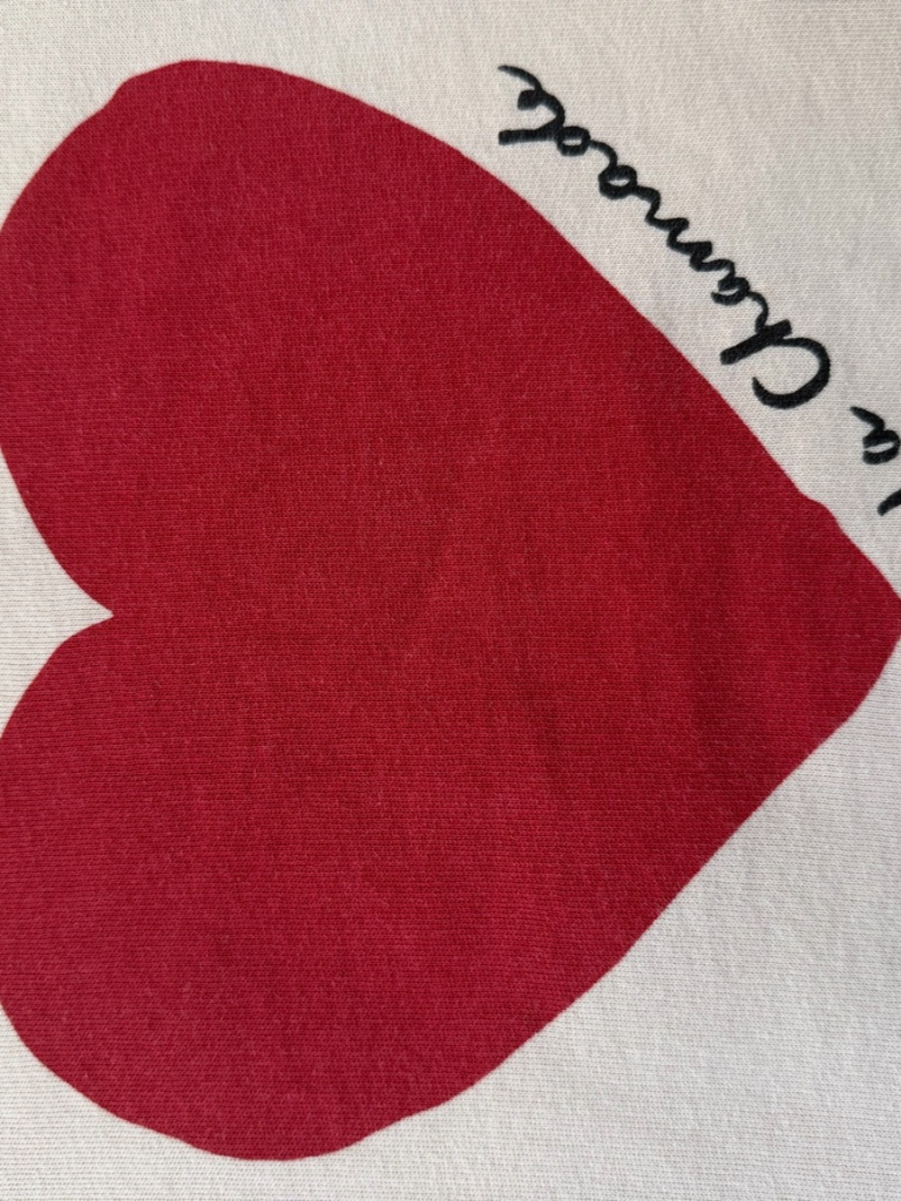 Sezane Cream Sweatshirt with Red Heart Graphic - Picture 2 of 7